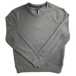 Gerry Men's Size Medium Gray Stretch Fleece Crew Pullover Shirt Sweater